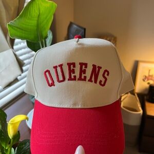 David and Young Red and Cream Queens Cap